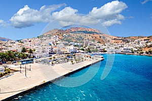 siros or syros island greece hermoupoli city in summer season photo