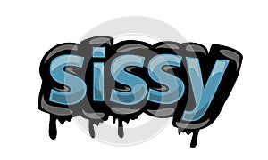 SISSY writing vector design on white background photo