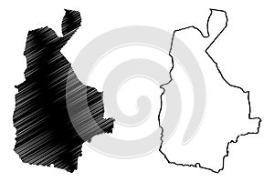Sistan and Baluchestan Province map vector photo
