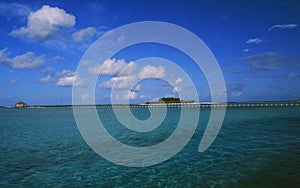 The Sister islands Digofinolu-Veligandahura in the Maledives Isl