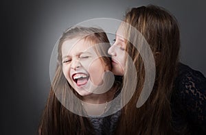 Sister portraits, studio