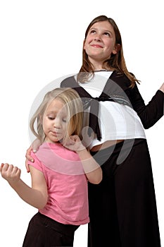 Sister, sister! On white