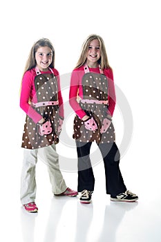 Sisters in aprons