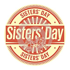 Sisters Day rubber stamp