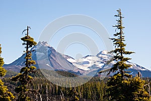 The Sisters mountains in the cascades.