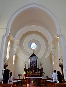 Sisters and novices are in a chapel at macau