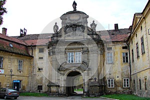 Sisters Premonstratensians Convent, 1697 Baroque Gatehouse of the Cloister, Doksany, Czechia