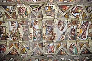 Sistine Chapel Ceiling - landmark attraction in Vatican State