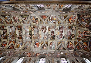 The Sistine chapel in Vatican museum in Vatican city, Rome, Italy