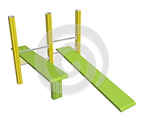 Sit-up boards, 3D illustration