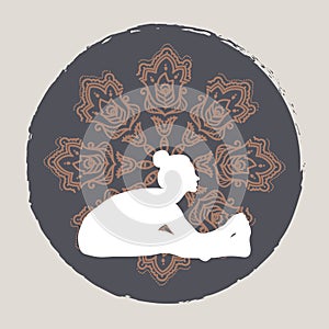 sit up yoga. Vector illustration decorative design