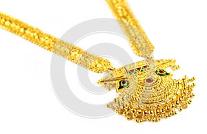 Sita Har or Sita Necklace over white background photo