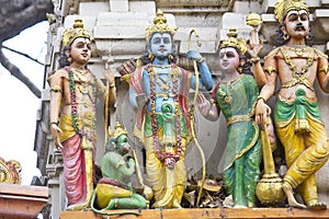 Sita, Rama, Lakshman and Hanuman