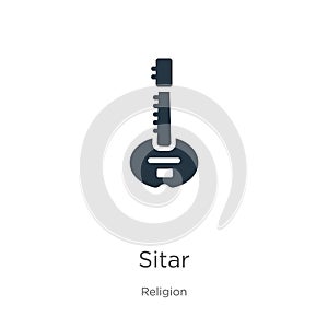 Sitar icon vector. Trendy flat sitar icon from religion collection isolated on white background. Vector illustration can be used
