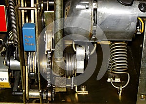 The site: Air circuit breaker while opening the front cover for mechanical lubrication