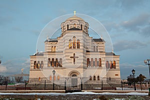 Site of Crimea, Saint Vladimir`s cathedral - symbol of Hersones in Sevastopol