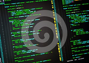 Site developing. Php code on the computer