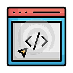 Site editor, web building Vector Icon which can easily modify or edit