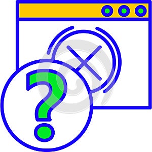 Site error, not found page, wrong address icon