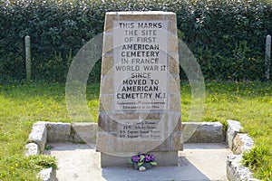 Site of First WW II American Cemetery in France, Omaha Beach