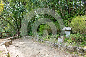 Site of Fushiogami-oji at Kumano Kodo in Tanabe, Wakayama, Japan. It is part of the