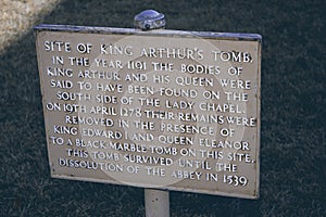 Site of king arthur`s tomb photo