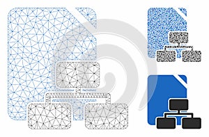 Site Map Vector Mesh 2D Model and Triangle Mosaic Icon