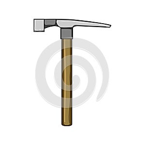 site masons hammer cartoon vector illustration photo