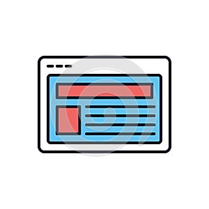 Site related vector icon