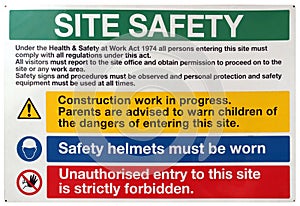 Site safety sign