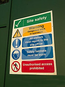 Site Safety sign