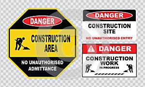 Site safety sign or construction safety