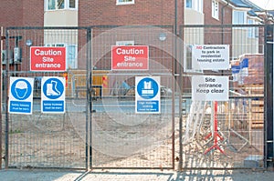 Site safety signs construction site