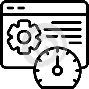 Site Speed Optimization Vector Icon