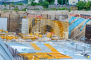 Site view, concrete works