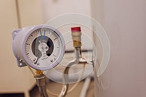 site wastewater treatment system with sensors and indicators. photo