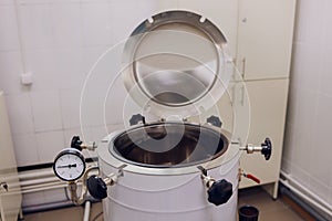 site wastewater treatment system with sensors and indicators. photo