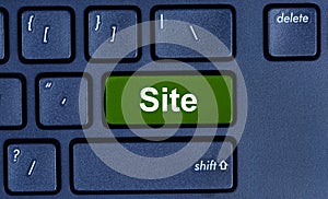 Site word on computer keyboard button