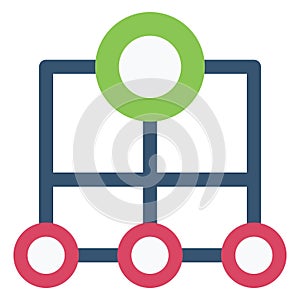Sitemap Color Vector Icon which can easily modify or edit