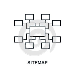 Sitemap creative icon. Simple element illustration. Sitemap concept symbol design from seo collection. Perfect for web design, app