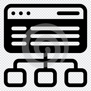 Sitemap Icon. Digital marketing concept. Outline icon