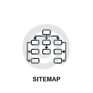 Sitemap icon. Line simple Web Development icon for templates, web design and infographics