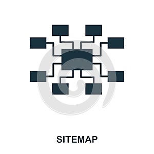 Sitemap icon. Line style icon design. UI. Illustration of sitemap icon. Pictogram isolated on white. Ready to use in web