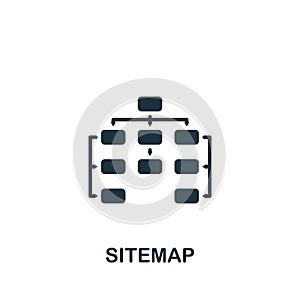Sitemap icon. Monochrome simple Web Development icon for templates, web design and infographics