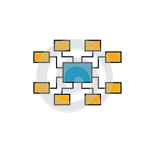 Sitemap icon. Simple element from seo icons collection. Creative Sitemap icon ui, ux, apps, software and infographics