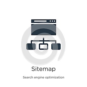 Sitemap icon vector. Trendy flat sitemap icon from seo & web collection isolated on white background. Vector illustration can be