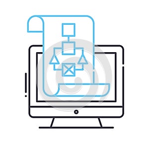 sitemap line icon, outline symbol, vector illustration, concept sign