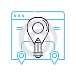 sitemap line icon, outline symbol, vector illustration, concept sign