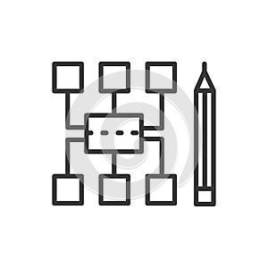 Sitemap - modern vector line design icon.