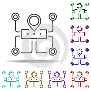 sitemap navigation line icon. Elements of SEO & WEB OPTIMIZATION in multi color style icons. Simple icon for websites, web design